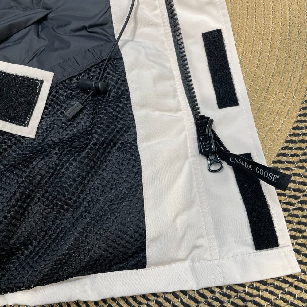 Canada Goose Beige Fur Trim Hooded Parka Jacket for Men, Full Zip, Size S - Picture 10 of 15